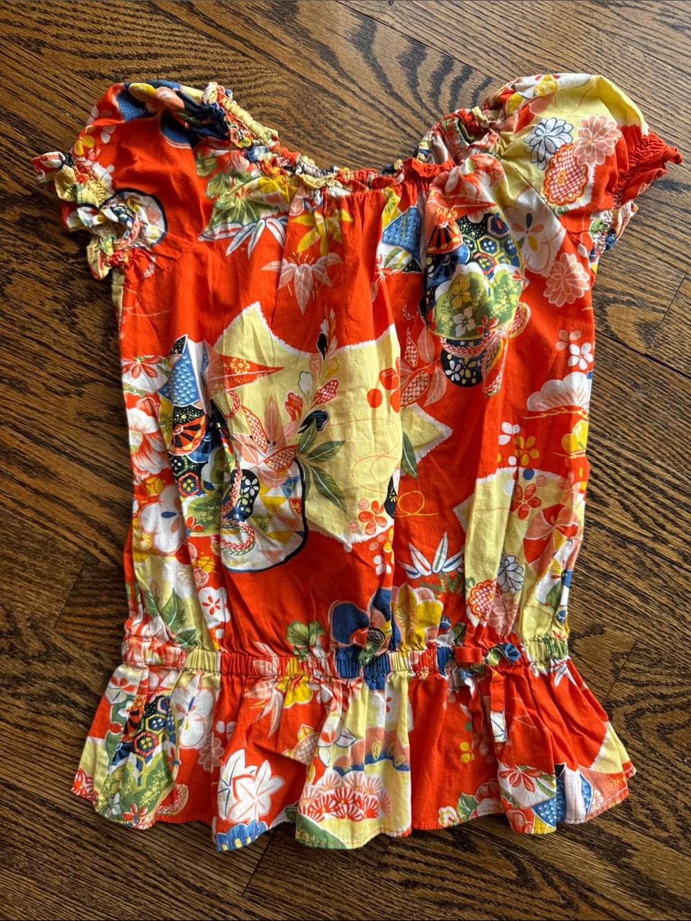 Ralph Lauren Y2K Kids 100% Cotton Bright Floral Summer Dress 4 / 4T